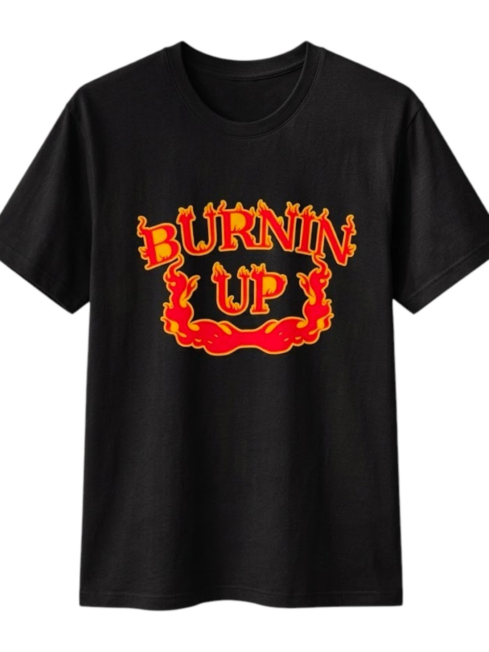 Jonas Brothers Burnin Up Flame Graphic Pop Rock Black Tee